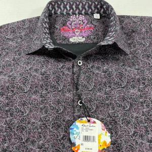 Robert Graham "Briggs" Men's Shirt - Black & Purple - Various Sizes(S & L) - NWT - Picture 1 of 12