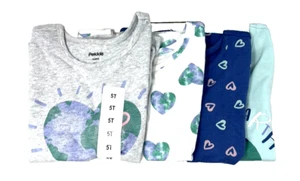 Girls Peckle Shirts Earth Blue Set Of 4 Size 5T New! - Picture 1 of 3