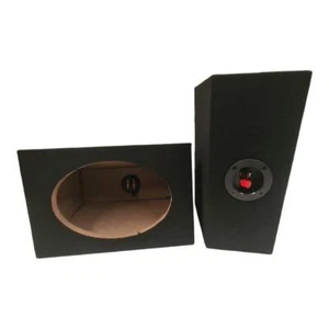 Pair of 6x9" Speaker Bass Box Enclosure Black Carpet 15mm MDF Enclosures 6 x 9 - Picture 1 of 3
