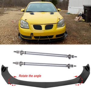 Carbon Fiber Front Bumper Lip Spoiler Splitter +Strut Rods For Pontiac G8 G6 G5 - Picture 1 of 12