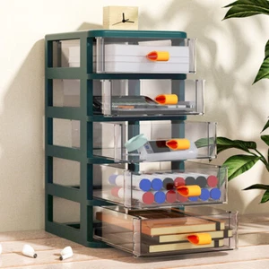 Plastic Drawers Storage Tower Unit 3/4/5 Tier Desktop Home Office Stationery Box - Picture 1 of 23