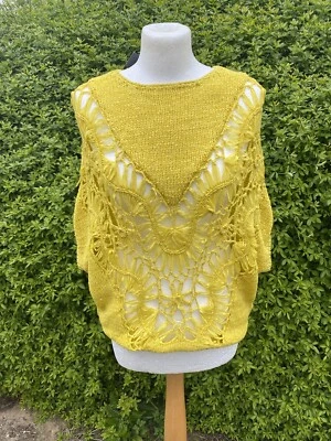 Jersey Heart & Soul Nuevo con Etiquetas Nuevo Amarillo Boho Detalle Cinta Talla S M Foto 1 de 4