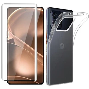 For MOTOROLA MOTO X40 TEMPERED GLASS SCREEN PROTECTOR + CLEAR TPU CASE COVER - Picture 1 of 12
