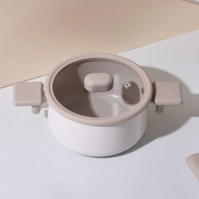 Caja abierta, olla antiadherente Chou Chou de 1,7 cuartos de galón, cazuela de fideos para sopa de guiso Foto 1 de 4