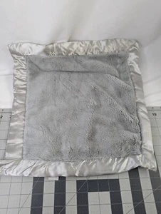 Bearington Collection Lovey Security Blanket Gray Satin - Picture 1 of 7