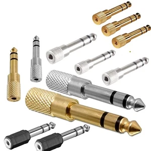 Klinken Adapter 3,5mm Buchse an 6,3mm Klinke Stecker Kopfhörer Kupplung Stereo - Bild 1 von 7