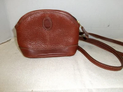 BOLSO BANDOLERA LIZ CLAIBORNE CUERO GRANULADO EQUIPAJE BRONCEADO CINTURÓN Foto 1 de 4