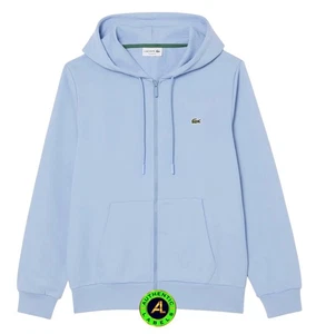 LACOSTE Full Zip Cotton Hoodie Light Blue UVP 130£ - Bild 1 von 7