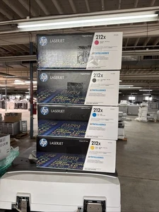 HP 212X HIGH YIELD FULL SET OF 4 COLOR CYMB INK TONER-BRAND NEW - Afbeelding 1 van 4