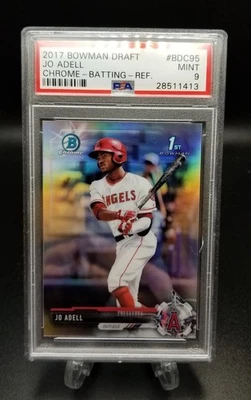Jo Adell - 2017 Bowman Draft Refractor #BDC-95 PSA 9 - Image 1 of 2