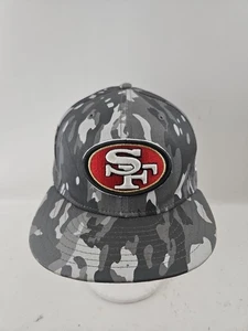 New Era 59Fifty San Francisco Black 49ers Camo Fitted Hat Cap Size 7 1/4 - Bild 1 von 10