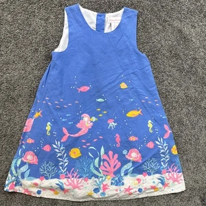 Tommy Bahama Girls 5T Blue Sleeveless Mermaid Under The Sea Dress Fully Lined - Picture 1 of 8