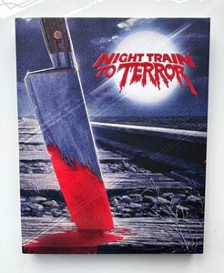 Night Train to Terror (1985) - Vinegar Syndrome blu ray & DVD w OOP Slip Cover - Imagen 1 de 7