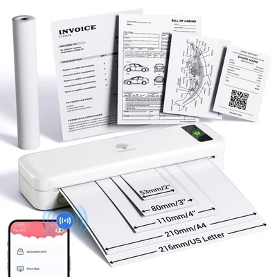TATTMUSE M835 Portable Thermal Printer, Bluetooth Portable Printers Wireless - Image 1 of 4