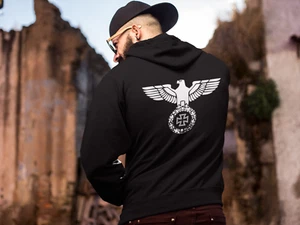 Sudadera con capucha para hombre Alemania Reichsadler Reich alemán cruz de hierro estampado trasero - Imagen 1 de 16