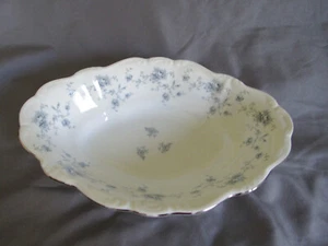J. Haviland Baviera Germania Cina ciotola rotonda ovale per verdure piano platino 11"x8" - Foto 1 di 7