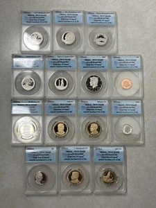 2013-S PROOF SET 14 COINS ANACS PR70 DCAM FIRST DAY OF ISSUE #74 of 98 - Picture 1 of 6