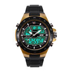 Men Male Wristwatch Analog & Digital Back Light Dual Time Round Sport Watch REL