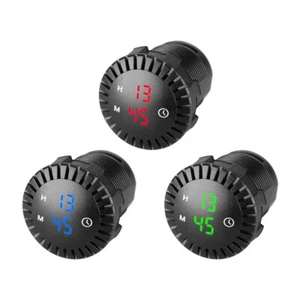 DC 12V 24V Waterproof Automotive Boat Motorcycle Touch Digital Clock LED Display - Picture 1 of 18