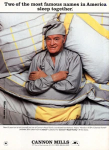 1984 Cannon Mills: Famous Names America Sleep Bob Hope Vintage Print Ad - Picture 1 of 1