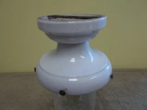 VINTAGE PORZELLANLEUCHTE DECKENLEUCHTE STECKDOSE USA SCHIRM B7620 - Bild 1 von 12