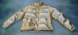 Christian Audigier Ed Hardy Gold Goosedown Jacket Size M. - Picture 1 of 12