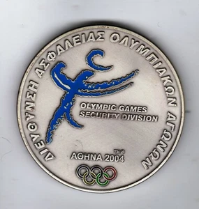 ATHENS 2004 OLYMPICS MEDAL. OLYMPIC GAMES SECURITY DIVISION. IN ORIGINAL BOX - Picture 1 of 3