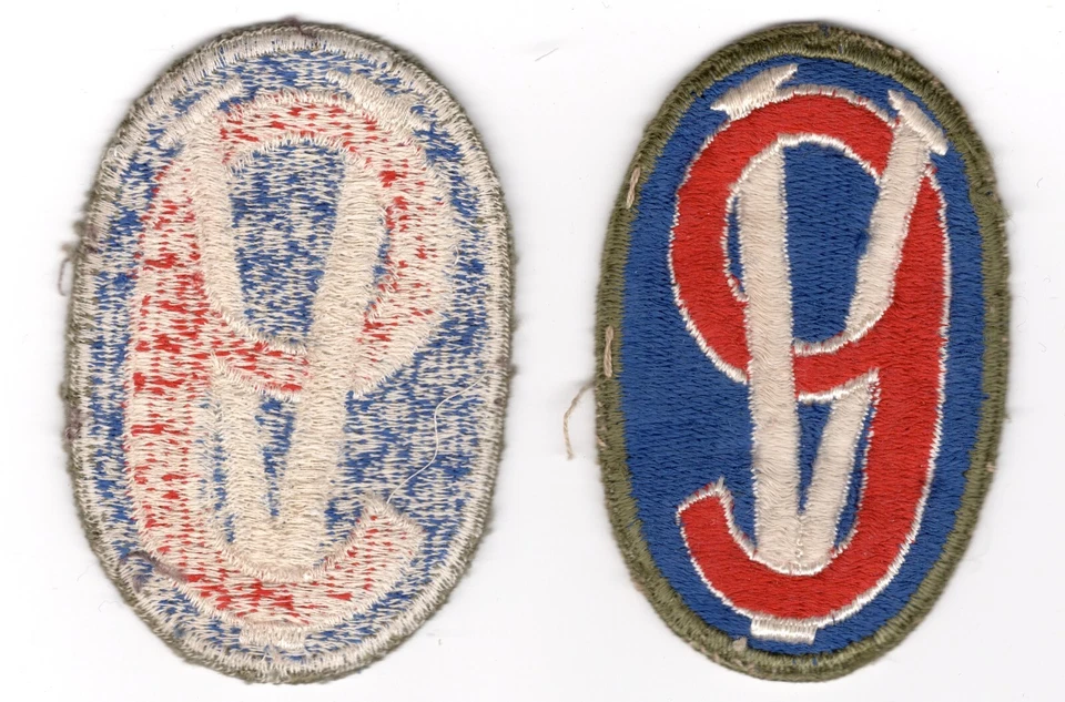 Parche de hombro de tela de la 95ª División de Infantería del Ejército de los Estados Unidos Segunda Guerra Mundial borde OD Foto 1 de 1