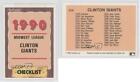 1990 Procards Minor League Checklist Checklist Clinton Giants #2539