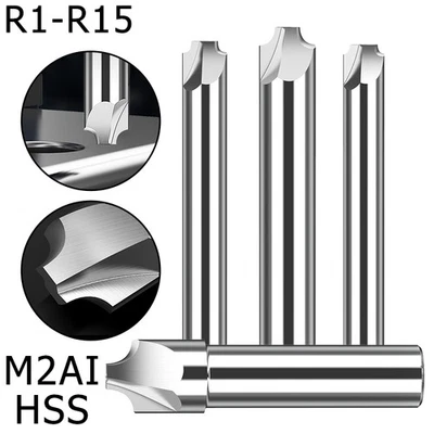 R1-R15 HSS Corner Rounding End Mill Radius Milling Cutter CNC Router Bits Knife - Image 1 of 4