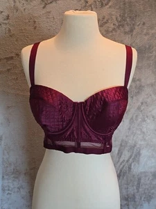 Victorias Secret Very Sexy Satin Bustier Corset Bra Size 36DD - Picture 1 of 7