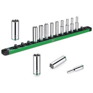 1/4" Drive Socket Set, Deep Metric Sockets, 13-Piece 4-14 mm, SuperKrome Fini... - Picture 1 of 8