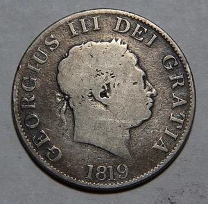 1819 Britain Half 1/2 Crown -5079- - Picture 1 of 2