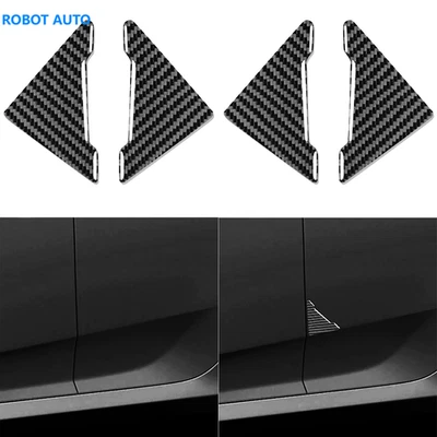 Cubierta triángulo esquina puerta exterior fibra de carbono 4 piezas para Acura MDX 2014-2020 Foto 1 de 4