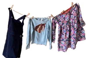 LOT of 3 Girl; Janie and Jack 6 Jumper, sweater & Cristina Martinez 5 Jers Dress - Picture 1 of 24