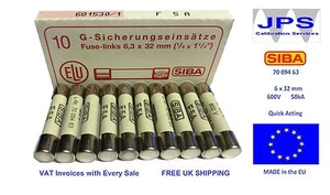SIBA 70 094 63 5A 600V Fuse Quick Acting Ceramic F5A 7009463 JPSF008 Pk x1/5/10 - Picture 1 of 9