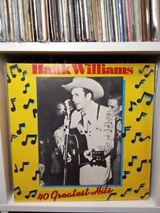 HANK WILLIAMS - 40 GREATEST HITS The Best Of 1st UK Press 1985 VINYLE 2 x LP