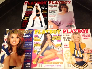 Lot of 5 1998 Playboys Feb July Aug Sept Nov Playmate of Year TRUMP's McDougal!! - Picture 1 of 2