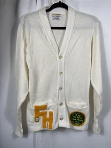 Bristol Vintage High School Letterman Cardigan Volleyball 1989 Sz 38 FH Varsity - Picture 1 of 7