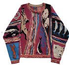 Kapital Kourtney 7 Guage Cotton Knit Ainu Guady Crew Sweater Size 1 Pink