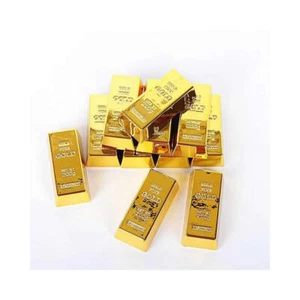 6 BIron ladrillo de absorción lingote barra de oro réplica accesorios imán refrigerador - Imagen 1 de 6