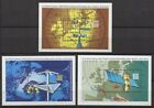 Germany DDR 1972 Sc# 1362-1364 Mint MNH satellite meteor weather map sheet stamp