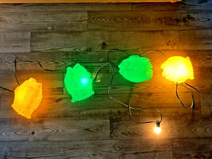 Vintage LIDCO 7 Lanterns Plastic patio party lights 14ft [ 3 MISSING ] - Picture 1 of 8