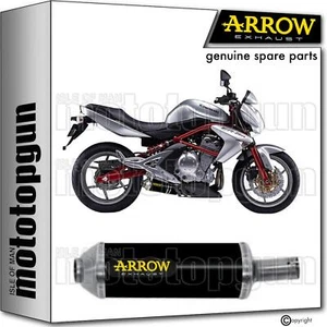 ARROW EXHAUST O MAXI RACE-TECH BLACK ALUMINIUM KAWASAKI ER6N ER-6N 2010 10 - Foto 1 di 5