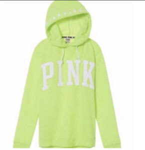 Vs Victorias Secret PINK Crossover Tunic Hoodie Sweater Jacket Lighting Lime S