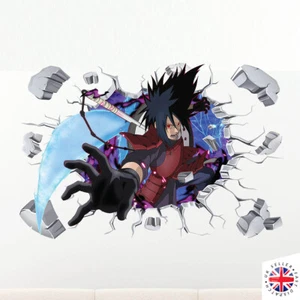 Naruto Madara Uchiha Anime Wall Sticker Vinyl Decal Mural Poster - Picture 1 of 2