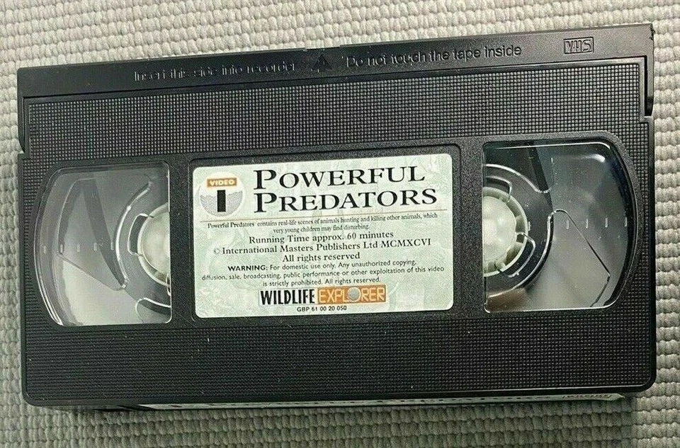 Wildlife Explorer - Powerful Predators (1996) VHS Video Tape, Nature Documentary - Image 1 of 1