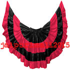 Satin 22.9m Rock 4 Lagen Spanische Tanzrock Flamenco Gypsy Tanz Kleidung Kostüm