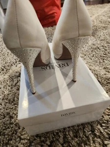 David's bridal brides shoes Perri MOFFWHITE size 9.5 bejeweled! - Picture 1 of 8