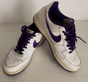 Vintage Nike Air Force 1 Low White Violet Size US 11 RARE 80’s-90’s Preowned - Picture 1 of 12